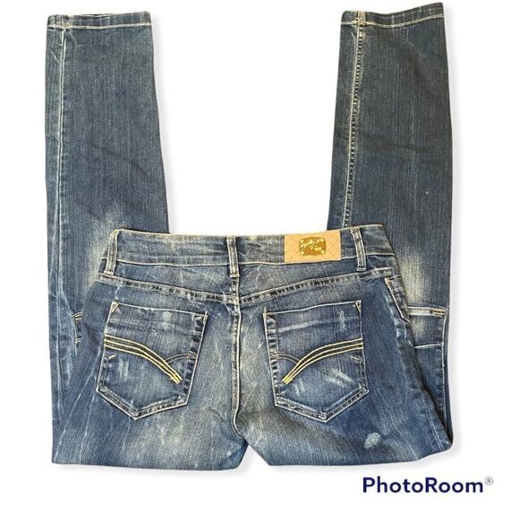 Vintage A.B.S.by Allen Schwartz Womens Blue Stretchy Straight Jeans Size 31 - Picture 3 of 12